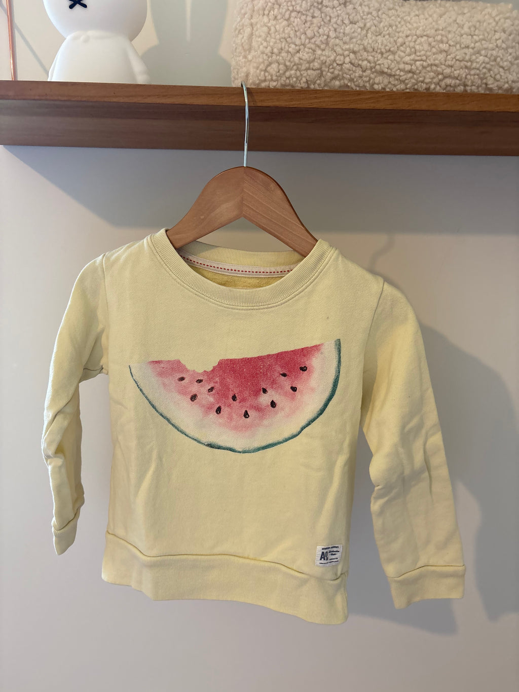 American Outfitters - gele trui watermeloen - 4Y