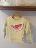 American Outfitters - gele trui watermeloen - 4Y