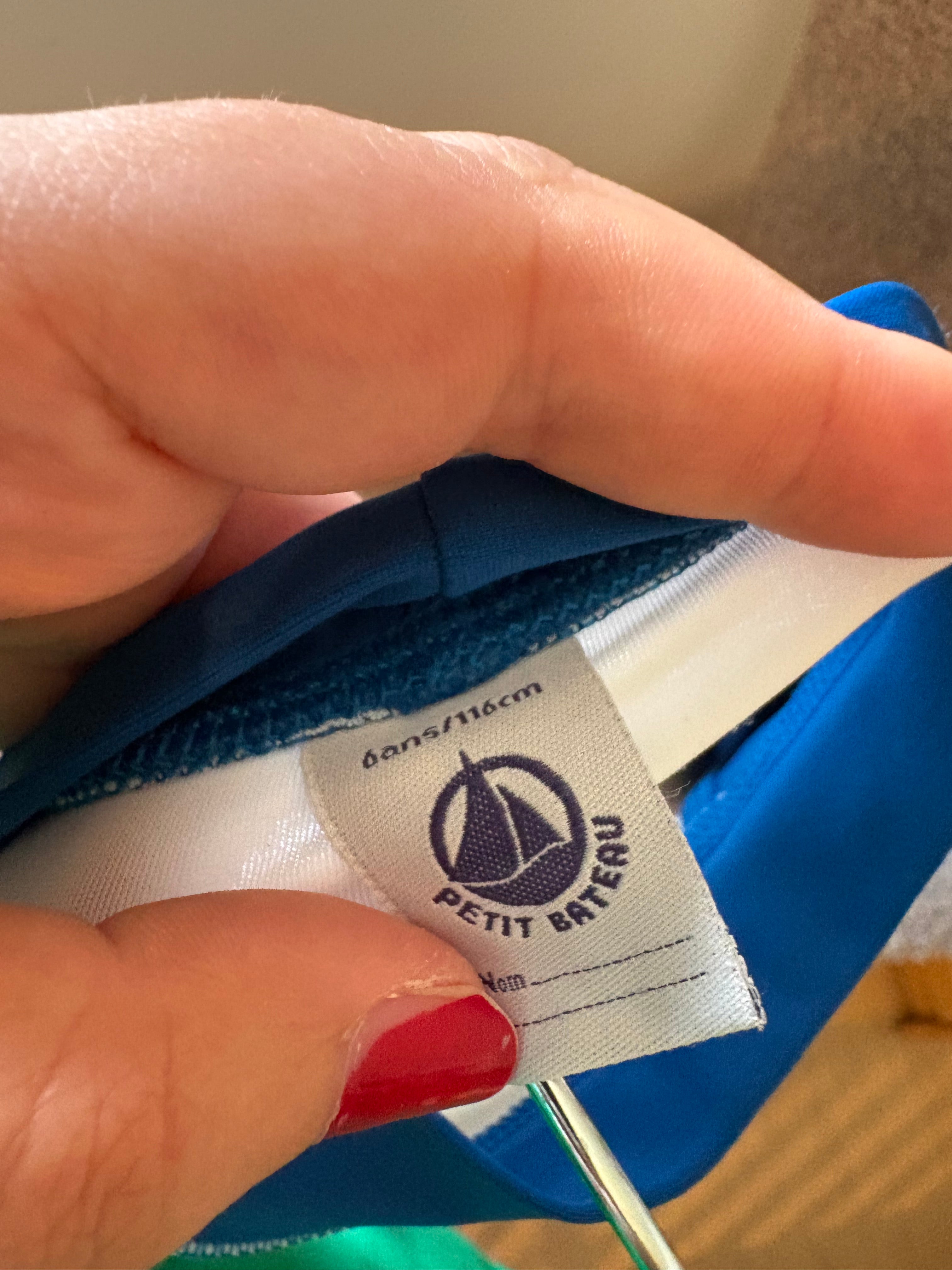 Petit Bateau - UV zwemtopje - 6Y (vlekje)
