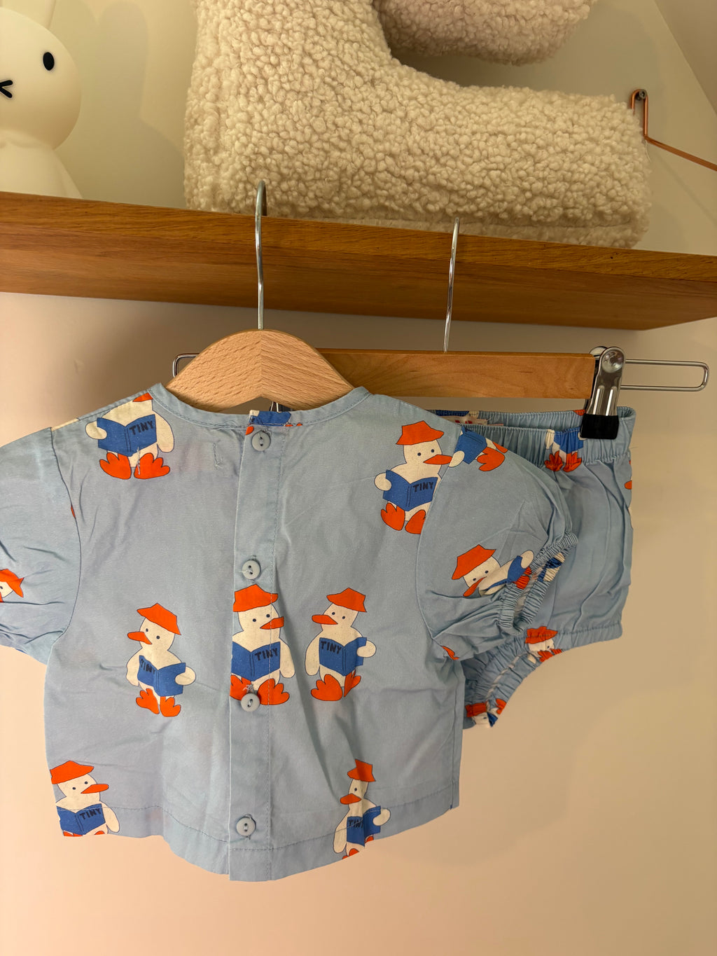 Tiny Cottons - blauw setje eend - 6M