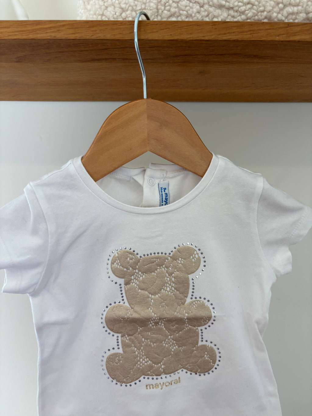 Mayoral - witte tshirt beer - 9M