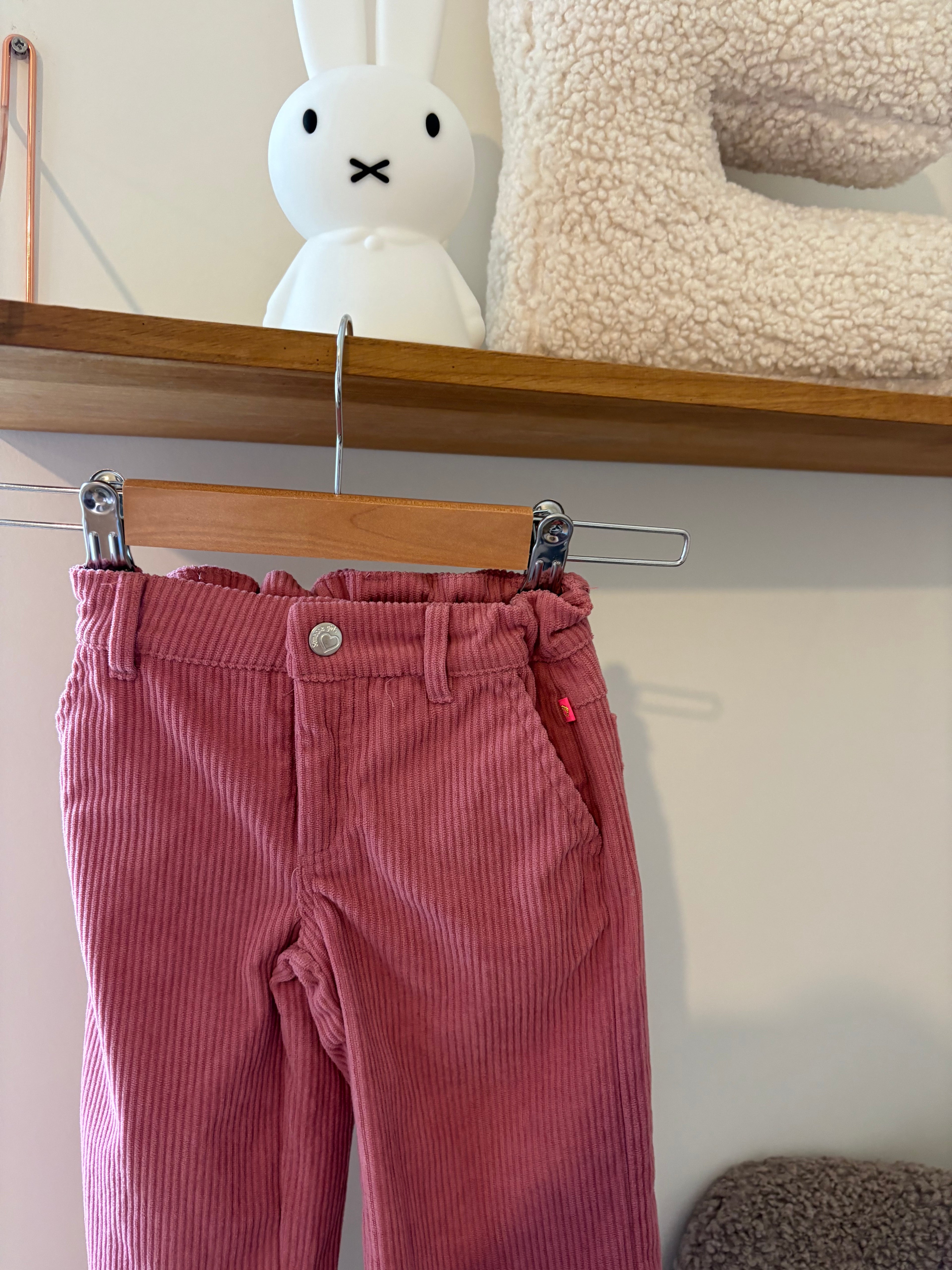 Someone - corduroy wijde broek roze - 92