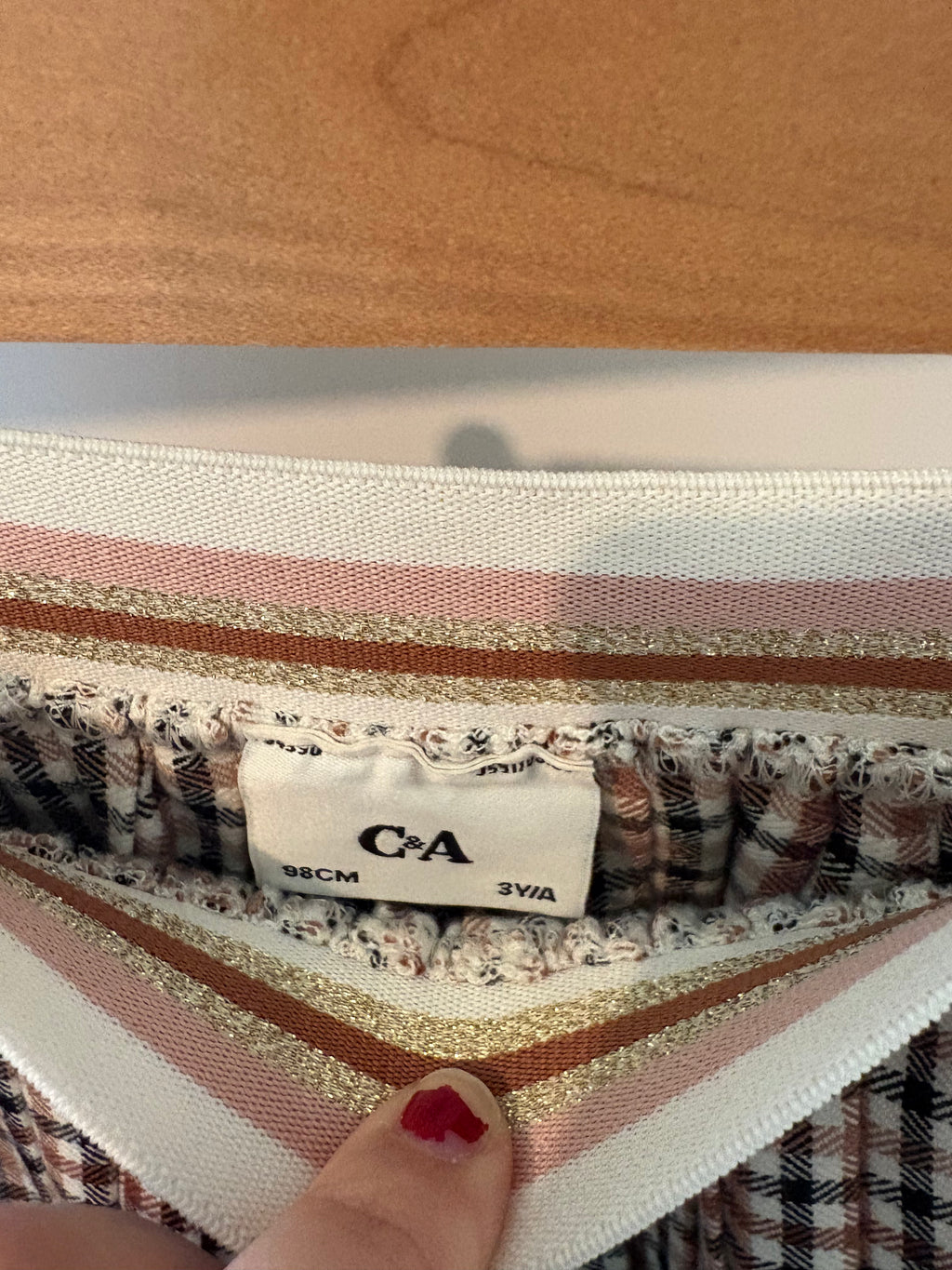 C&A - plooirokje beige/zwart - 98