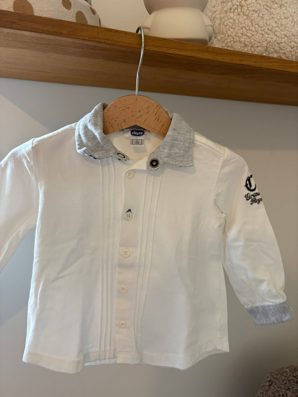 Wit hemdje - 74 Chicco maat 74